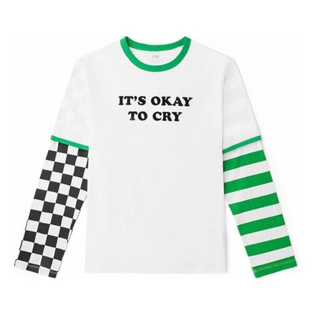 Vans‎ x Tom Whack "It's Okay To Cry" Long Sleeve Tee Medium Skater Streetwear